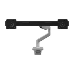 Humanscale M8.1 Adjustable Dual Monitor Arm, Up to 28" Monitors, Silver (M82CBS)* Monitor Mounts & Stands
