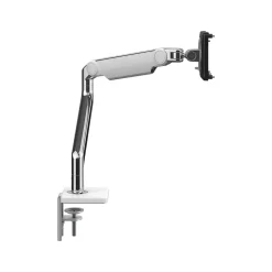 Humanscale M2.1 Adjustable Monitor Arm, Polished Aluminum/White (M21CMWBTB.WFH)* Ergonomic Monitor & Laptop Stands