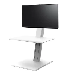 Best QuickStand Eco 28"W Manual Rectangular Adjustable Standing Portable Desk for Single Monitor, White (QSE2SMW) Standing Desks