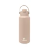 Water Bottles<HYDRAFLOW Neutral Hybrid Stainless Steel Vacuum Insulated Flip Straw Bottle, 34 oz., Clay (213294)