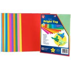 Online Bright Tag, 8.5" x 11", Assorted Colors, 48 Sheets/Pack, 2 Packs (HYG87848-2) Card Stock