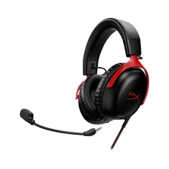 HyperX Cloud III Noise Canceling Stereo Gaming Headset, USB, 3.5mm, Black/Red (727A9AA)* Gaming Headsets