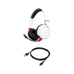 HyperX Cloud Mini Wireless Active Noise Canceling Bluetooth Gaming On Ear Headset, Chromebook Certified, White (7G8F2AA)* Gaming Headsets