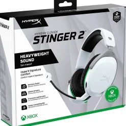HyperX CloudX Stinger 2 3.5mm Noise Canceling Stereo Gaming Headset, UC Certified, White (75X28AA)* Gaming Headsets