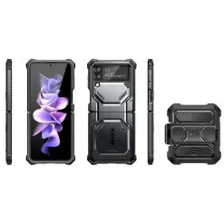 Cell Phone Cases<i-Blason Armorbox Black Rugged Case for Samsung Galaxy Z Flip4 (Galaxy2022-ZFlip4-5G-Armorbox-Black)