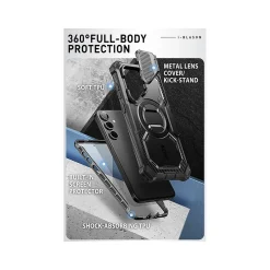 Cell Phone Cases<i-Blason ArmorBox MagSafe Rugged Case for Samsung Galaxy S24, Shock Absorbing, Black (GS24ABSPBK)