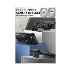 Cell Phone Cases<i-Blason ArmorBox MagSafe Rugged Case for Samsung Galaxy S24, Shock Absorbing, Black (GS24ABSPBK)