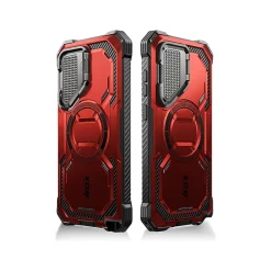Cell Phone Cases<i-Blason ArmorBox MagSafe Rugged Case for Samsung Galaxy S24 Ultra, Metallic Red (GS24UABSRD)