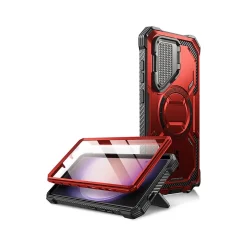 Cell Phone Cases<i-Blason ArmorBox MagSafe Rugged Case for Samsung Galaxy S24 Ultra, Metallic Red (GS24UABSRD)