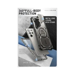 Cell Phone Cases<i-Blason Armorbox MagSafe Rugged Case for Samsung Galaxy S24 Ultra, Shock-Absorbing, Titan Gray