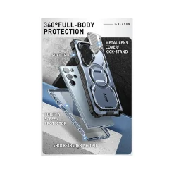 Cell Phone Cases<i-Blason ArmorBox MagSafe Rugged Case for Samsung Galaxy S24 Ultra, Metallic Blue (GS24UABSTT)