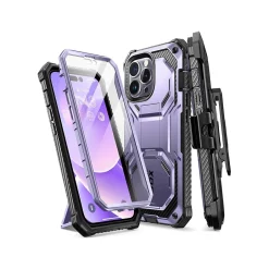 Cell Phone Cases<i-Blason ArmorBox Metallic Purple Rugged Case for iPhone 14 Pro (iPhone2022Pro-6.1-Armorbox-SP-Mauve)