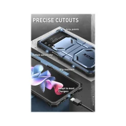 Cell Phone Cases<i-Blason Armorbox Metallic Blue Rugged Case for Samsung Galaxy Z Flip4 (Galaxy2022-ZFlip4-5G-Armorbox-Tilt)