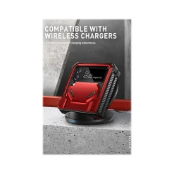 Cell Phone Cases<i-Blason Armorbox Metallic Red Rugged Case for Samsung Galaxy Z Flip4 (Galaxy2022-ZFlip4-5G-Armorbox-Ruddy)