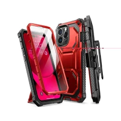 Cell Phone Cases<i-Blason ArmorBox Metallic Red Rugged Case for iPhone 14 Pro (iPhone2022Pro-6.1-Armorbox-SP-Ruddy)
