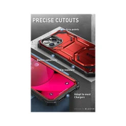 Cell Phone Cases<i-Blason ArmorBox Metallic Red Rugged Case for iPhone 14 Pro (iPhone2022Pro-6.1-Armorbox-SP-Ruddy)