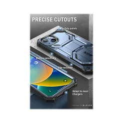 Cell Phone Cases<i-Blason Armorbox Metallic Blue Rugged Case for iPhone 14 (iPhone2021/22-6.1-Armorbox-SP-Tilt)