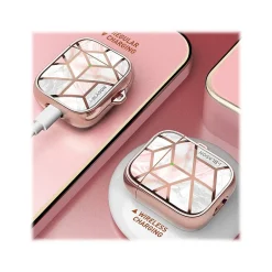 i-Blason Cosmo Case for Apple AirPods 1st/2nd Gen, Marble Pink (AirPods2019-Cosmo-Marble)