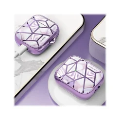 i-Blason Cosmo Case for Apple AirPods 1st/2nd Gen, Marble Purple (AirPods2019-Cosmo-Ameth)