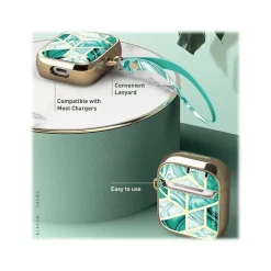 i-Blason Cosmo Case for Apple AirPods 1st/2nd Gen, Marble Green (AirPods2019-Cosmo-Jade)