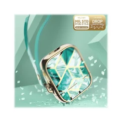 i-Blason Cosmo Case for Apple AirPods 1st/2nd Gen, Marble Green (AirPods2019-Cosmo-Jade)