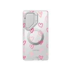 Cell Phone Cases<i-Blason Cosmo Clear Hearts MagSafe Case for Samsung Galaxy S24 Ultra, Shock-Absorbing