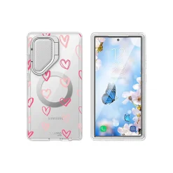 Cell Phone Cases<i-Blason Cosmo Clear Hearts MagSafe Case for Samsung Galaxy S24 Ultra, Shock-Absorbing