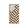 Cell Phone Cases<i-Blason Cosmo Cute Brown Checkers Case for Samsung Galaxy S24 Ultra, Shock-Absorbing