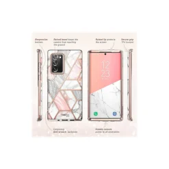Cell Phone Cases<i-Blason Cosmo Marble Pink Case for Samsung Galaxy Note20 (Galaxy-Note20-Cosmo-Marble)