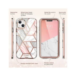 Cell Phone Cases<i-Blason Cosmo Marble Pink Case for iPhone 14 (iPhone2021/22-6.1-Cosmo-SP-Marble)