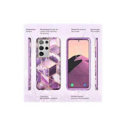 Cell Phone Cases<i-Blason Cosmo Marble Purple Case for Samsung Galaxy S21 Ultra (Galaxy-S21Ultra-Cosmo-Ameth)