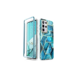 Cell Phone Cases<i-Blason Cosmo Ocean Blue Case for Samsung Galaxy S21 Ultra (Galaxy-S21Ultra-Cosmo-Ocean)