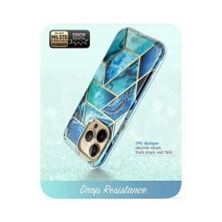 Cell Phone Cases<i-Blason Cosmo Ocean Blue Case for iPhone 14 Pro Max (iPhone2022Pro-6.7-Cosmo-SP-Ocean)