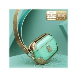 i-Blason Duchess Case for Apple AirPods Pro, Green (AirPodsPro2019-Duchess-Gold)