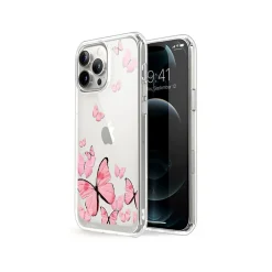 Cell Phone Cases<i-Blason Halo Butterfly Pink Snap Case for iPhone 13 Pro Max (iPhone2021-6.7-Halo-E)