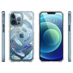 Cell Phone Cases<i-Blason Halo Feather Swirl Snap Case for iPhone 13 Pro Max (iPhone2021-6.7-Halo-C)