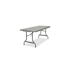 Discount IndestrucTable Commercial Folding Table, Rectangular, 72" x 30" x 29", Charcoal Top (ICE65527) Folding Tables
