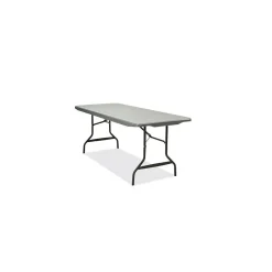 Discount IndestrucTable Commercial Folding Table, Rectangular, 72" x 30" x 29", Charcoal Top (ICE65527) Folding Tables