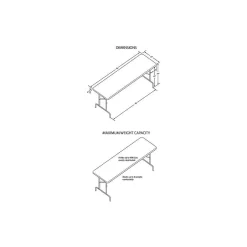 Discount IndestrucTable TOO 600S Folding Table, 96