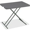 IndestrucTable TOO Folding Table, Rectangle Top, X-shaped Base, 30" L x 20" W x 28" H, Charcoal Folding Tables