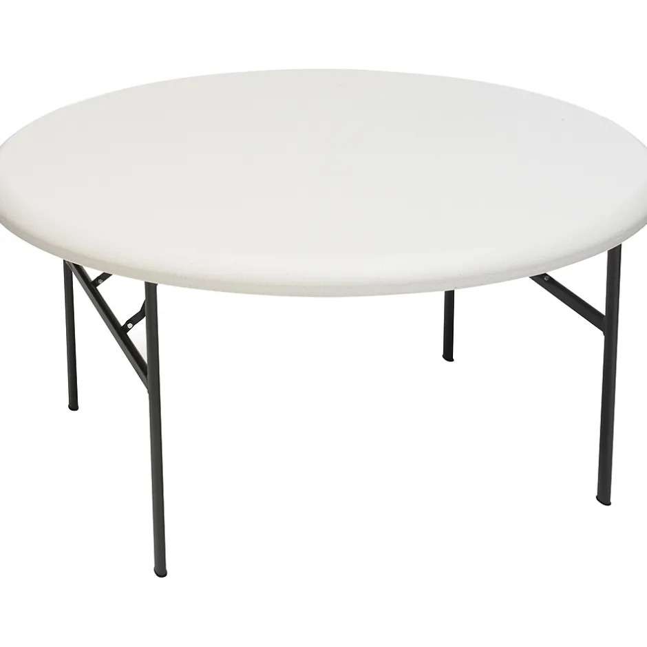 Outlet ® IndestrucTables TOO™ 1200 Series Folding Table, 60" Round, Platinum Folding Tables