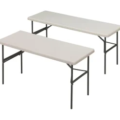 Outlet ® IndestrucTables TOO™ 1200 Series Folding Table, 72x24", Platinum Folding Tables