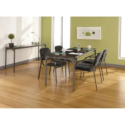 Hot Maxx Legroom Rectangular Folding Table, Walnut, 29 1/2