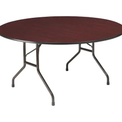 Discount Premium Folding Table, 60"Dia., Mahogany (55264) Folding Tables