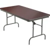 Outlet Premium Folding Table, 60" x 30", Mahogany (55214) Folding Tables