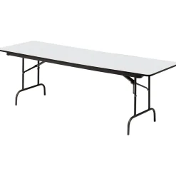 Hot ® Premium Wood Laminate Folding Tables, 96x30", Gray Folding Tables
