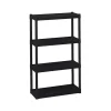 Hot Rough 'N Ready 4-Shelf Polypropylene Stand Alone, 32"W, Black (20841) Shelving