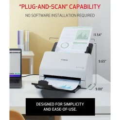 Desktop Scanners<Canon imageFORMULA R30 USB Duplex Document Scanner, White (6051C002)