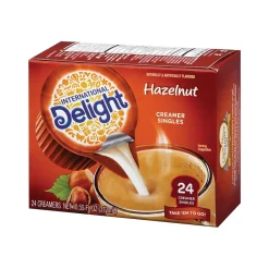 Milk & Creamer<International Delight Hazelnut Dairy Free Liquid Creamer, 0.44 oz., 24/Box (WWI100680)