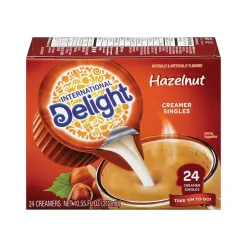 Milk & Creamer<International Delight Hazelnut Dairy Free Liquid Creamer, 0.44 oz., 24/Box (WWI100680)
